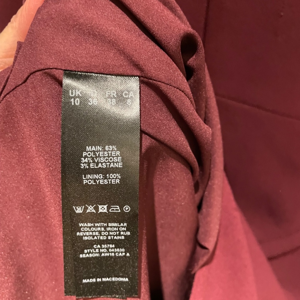 Jaques Vert Burgundy Dress - Picture 8 of 8